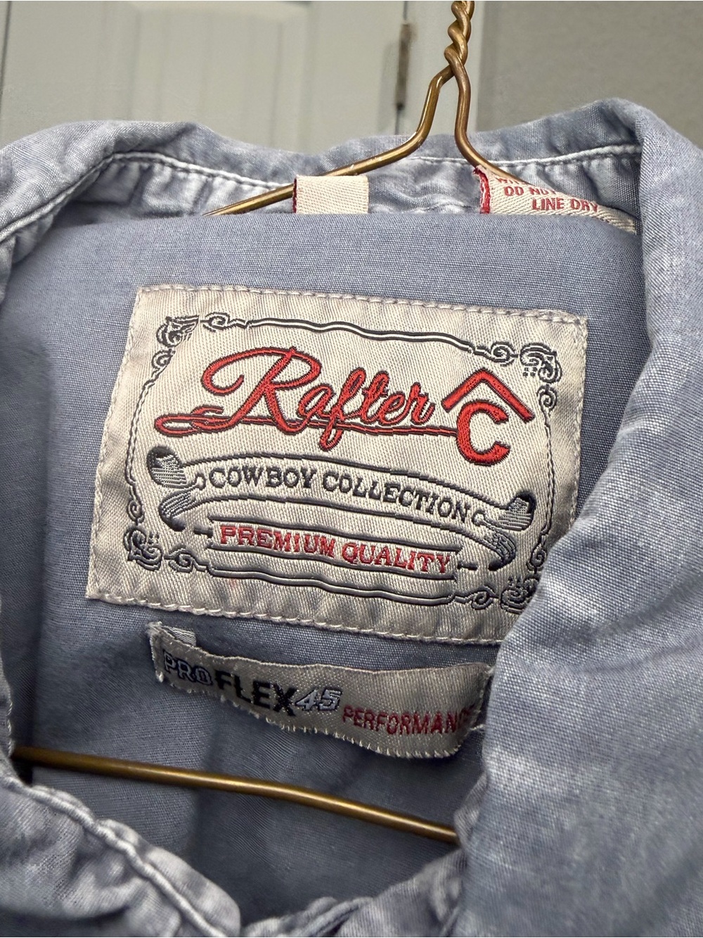 Rafter C Casual Washed Gray Western Button-Down Shirt - Picture 2 of 4